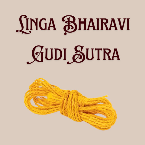 (Gelb) Linga Bhairavi Gudi Sutra geweiht (Gelb) Linga Bhairavi Gudi Sutra geweiht