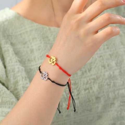 Edelstahl-Schnür-AUM-Armband verstellbar Rot Edelstahl-Schnür-AUM-Armband verstellbar Rot