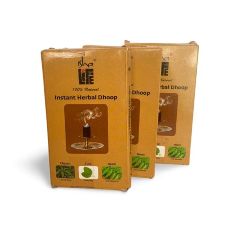 Instant Herbal Dhoop (20 Stk). Mit Keuschheit, Tulsi und Neem. Instant Herbal Dhoop (20 Stk). Mit Keuschheit, Tulsi und Neem.