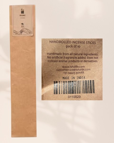 Räucherstäbchen Handgerollter Moschus (Kasturi) Räucherstäbchen/Agarbatti (Packung mit 10 Stäbchen) Räucherstäbchen Handgerollter Moschus (Kasturi) Räucherstäbchen/Agarbatti (Packung mit 10 Stäbchen)