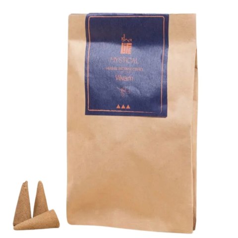 Mystische konische Vilvam-Räucherstäbchen (Packung mit 20 Stück) Mystische konische Vilvam-Räucherstäbchen (Packung mit 20 Stück)