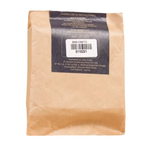 Natürliche konische Vibhuti-Räucherstäbchen (Packung mit 20 Stück) Natürliche konische Vibhuti-Räucherstäbchen (Packung mit 20 Stück)