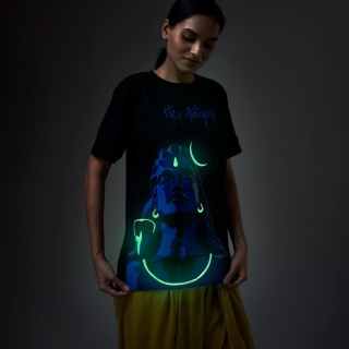 S Hemd Hey Adiyogi Unisex T-Shirt (Glow in the dark) S