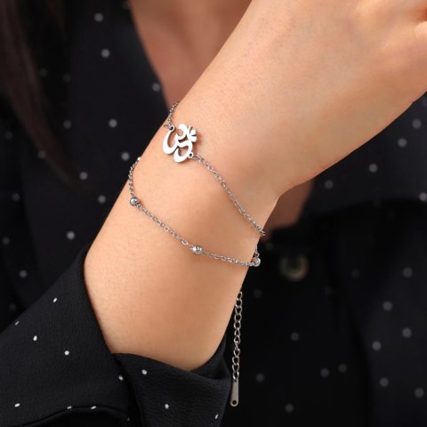 AUM-Symbol Edelstahl-Anhänger-Armband Verstellbar AUM-Symbol Edelstahl-Anhänger-Armband Verstellbar