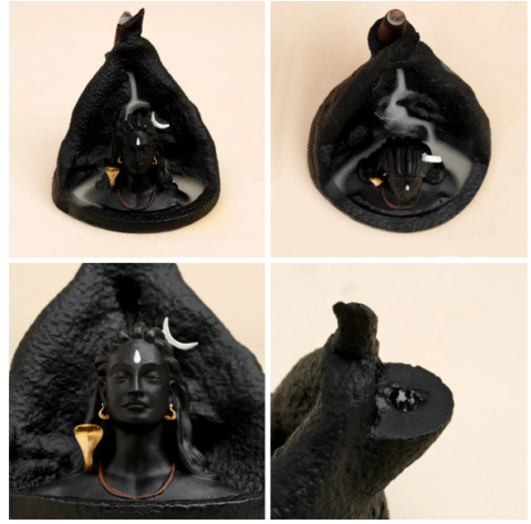 Adiyogi Backflow - Räucherstäbchenhalter + 15 Räucherstäbchen Adiyogi Backflow - Räucherstäbchenhalter + 15 Räucherstäbchen