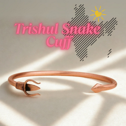 ISHA Trishul Snake Manschettenarmband 100% Kupfer ISHA Trishul Snake Manschettenarmband 100% Kupfer