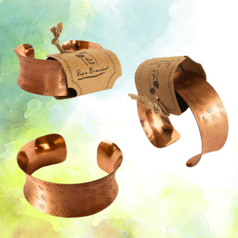 Kupferarmband 100% Kupfer ISHA breit Kupferarmband 100% Kupfer ISHA breit