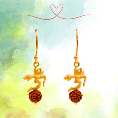 Om Rudraksha Kupfer Ohrring ISHA Om Rudraksha Kupfer Ohrring ISHA