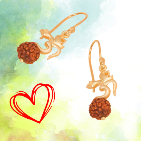Om Rudraksha Kupfer Ohrring ISHA Om Rudraksha Kupfer Ohrring ISHA
