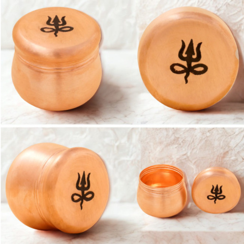 TRISHUL Kupferbox für Vibhuti (hoch) ISHA TRISHUL Kupferbox für Vibhuti (hoch) ISHA