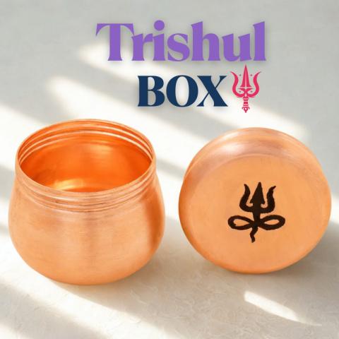 TRISHUL Kupferbox für Vibhuti (hoch) ISHA TRISHUL Kupferbox für Vibhuti (hoch) ISHA