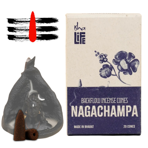 Nagachampa Cone Räucherstäbchen für Adiyogi Backflow 20 Cone Räucherstäbchen Nagachampa Cone Räucherstäbchen für Adiyogi Backflow 20 Cone Räucherstäbchen